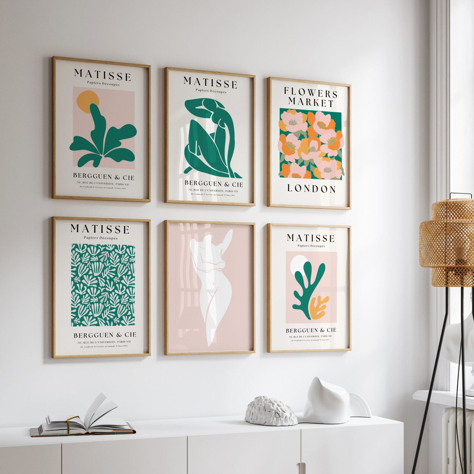 Matisse-Green-Gallery-wall-scaled Green Abstract Gallery Wall