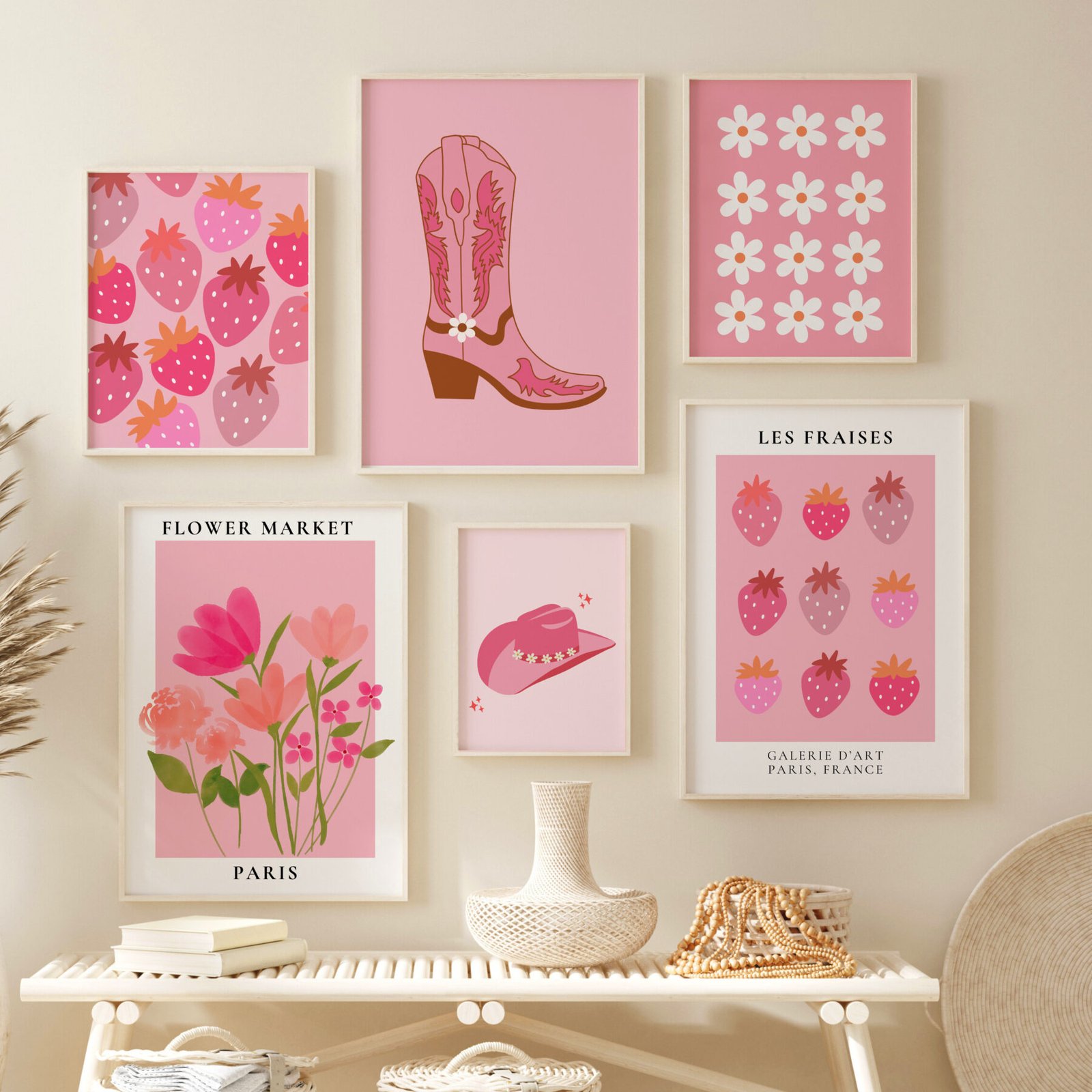 Peppy Gallery Wall in Pink