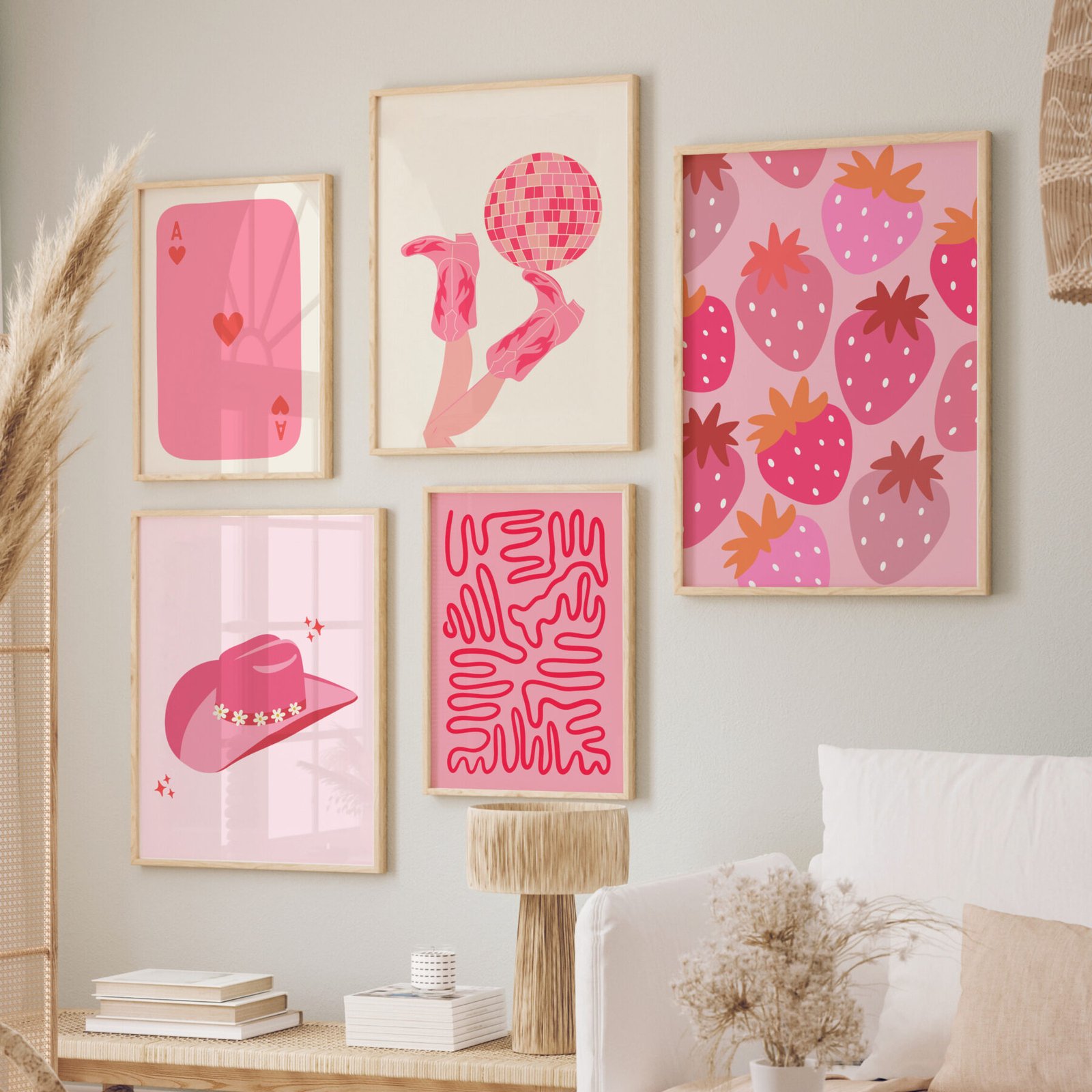 Retro-pink-Front-scaled Retro Gallery Wall in Pink